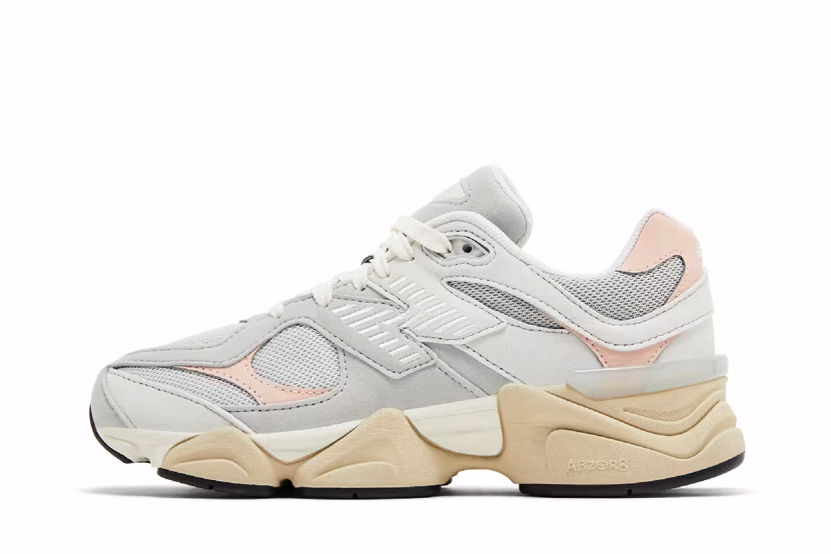 New Balance 9060 Big Kid Wide Grey Matter Pink Haze, view 4