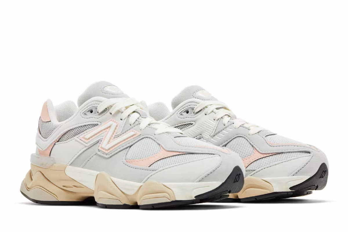 New Balance 9060 Big Kid Wide Grey Matter Pink Haze, view 9