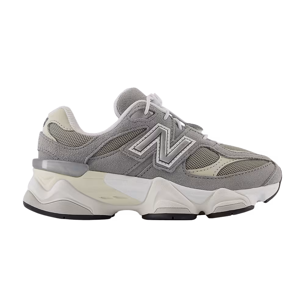 New Balance 9060 Bungee Lace Little Kid Wide Slate Grey Timberwolf