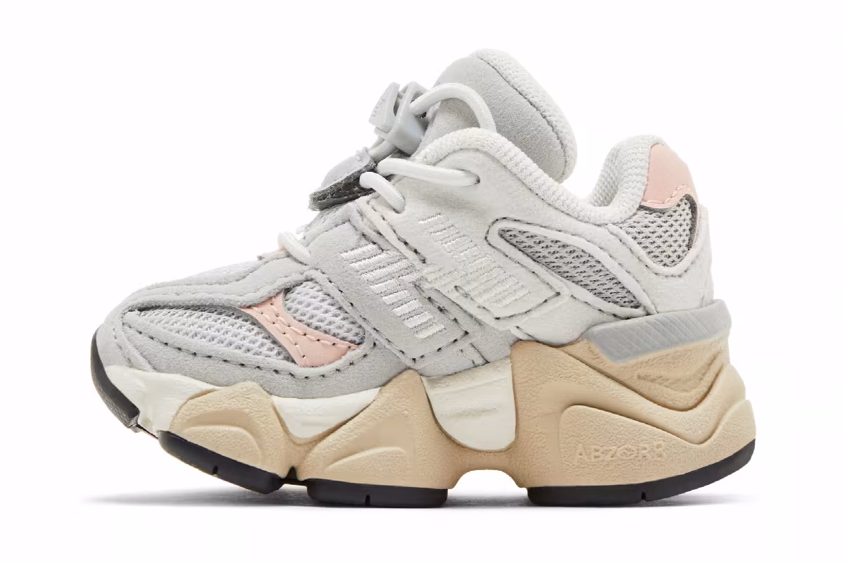 New Balance 9060 Toddler Grey Matter Pink Haze, view 4