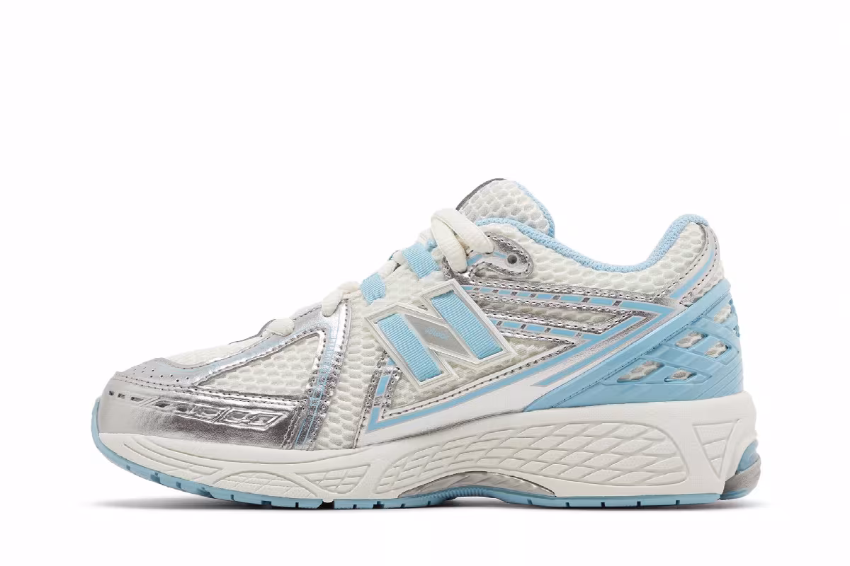 New Balance 1906R Big Kid Silver Metallic Chrome Blue, view 4
