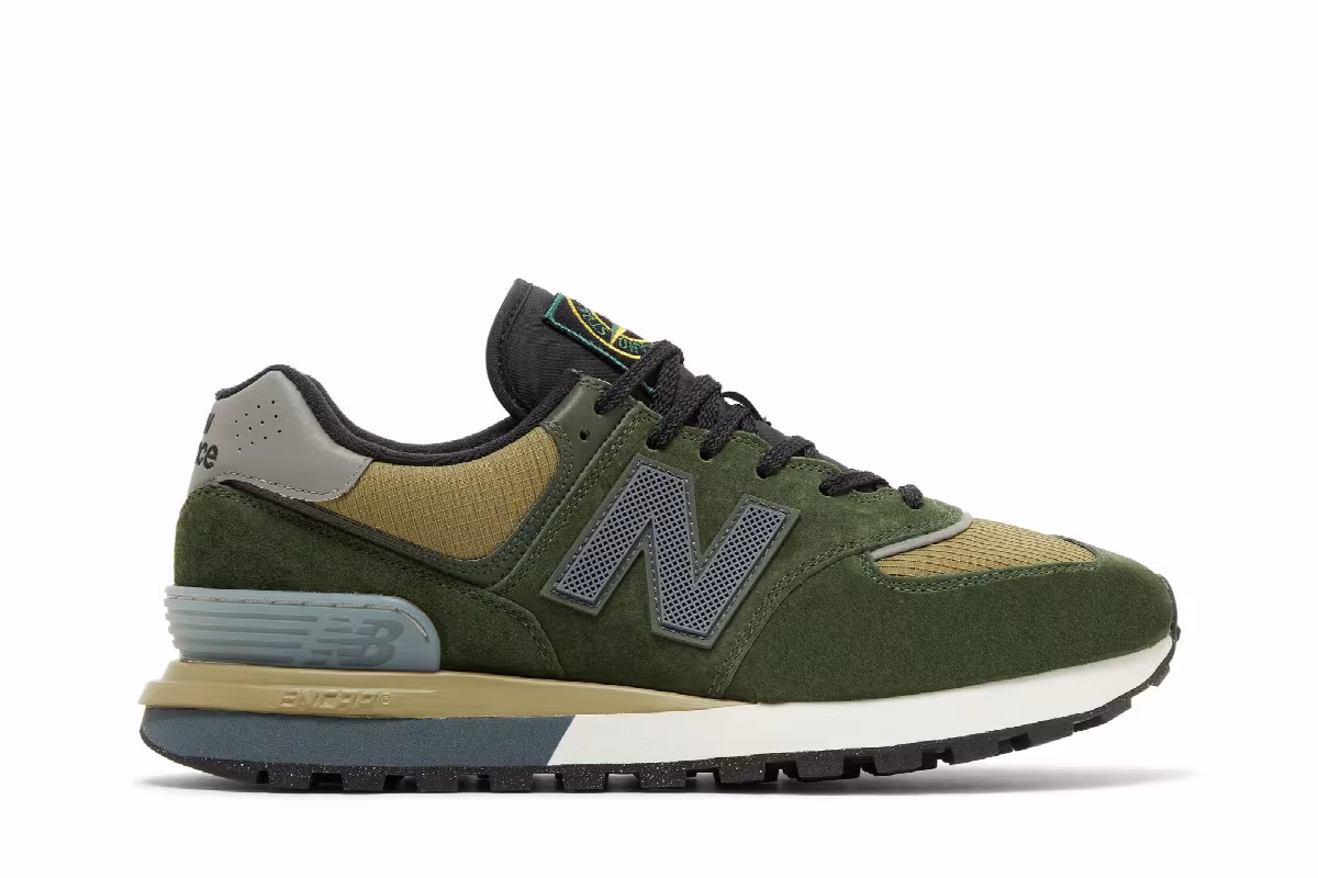 Stone Island x New Balance 574 Legacy Dark Green, view 2