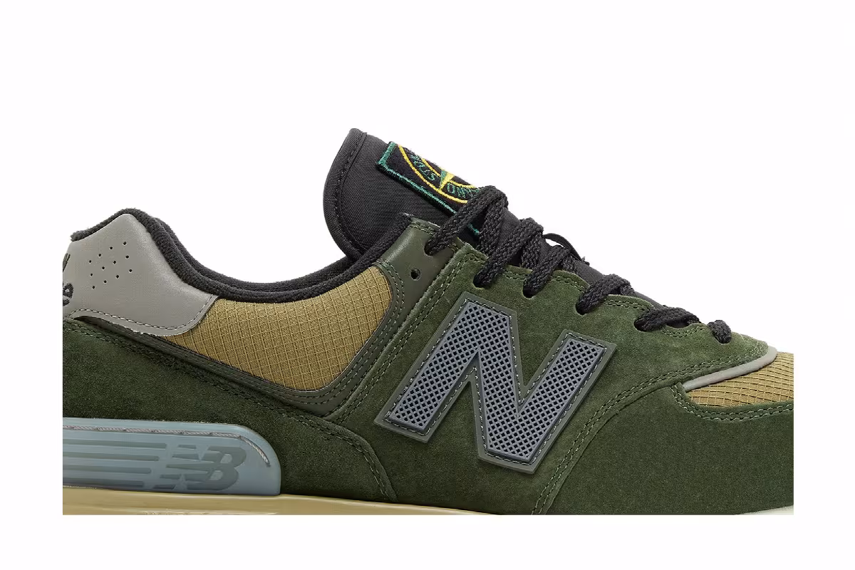 Stone Island x New Balance 574 Legacy Dark Green, view 3