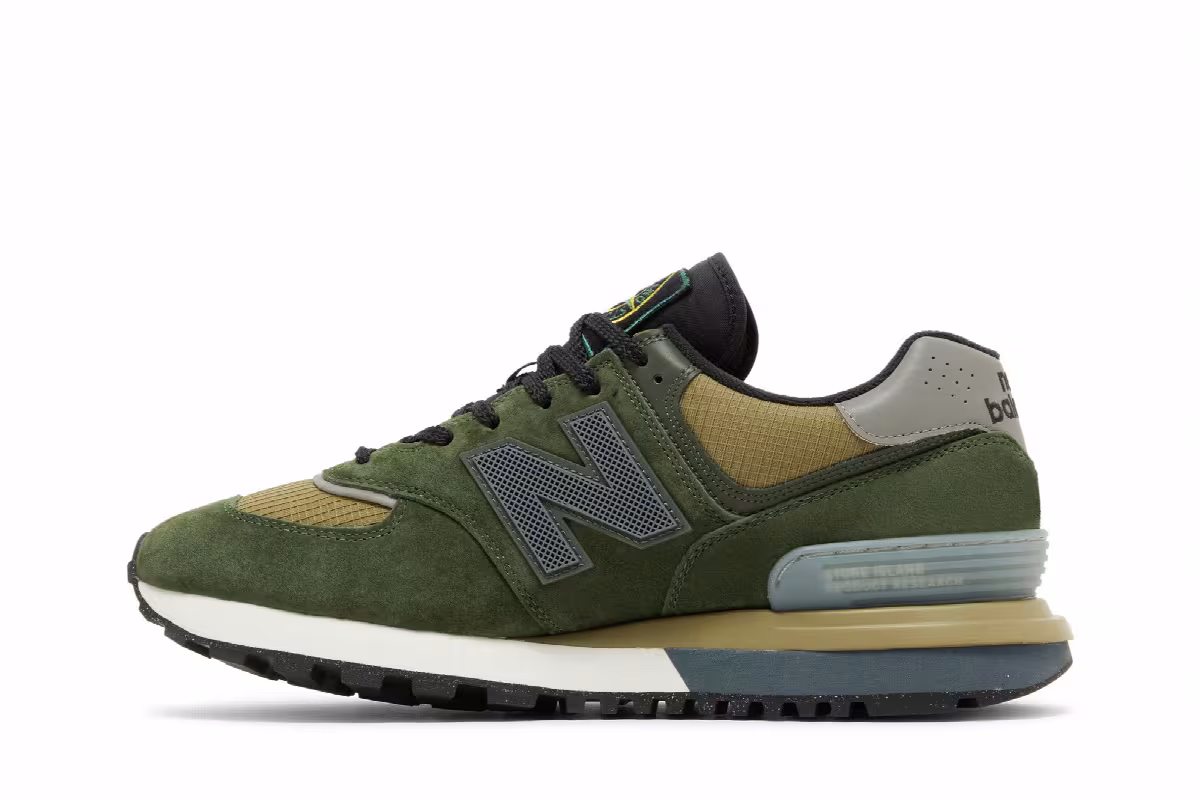 Stone Island x New Balance 574 Legacy Dark Green, view 4