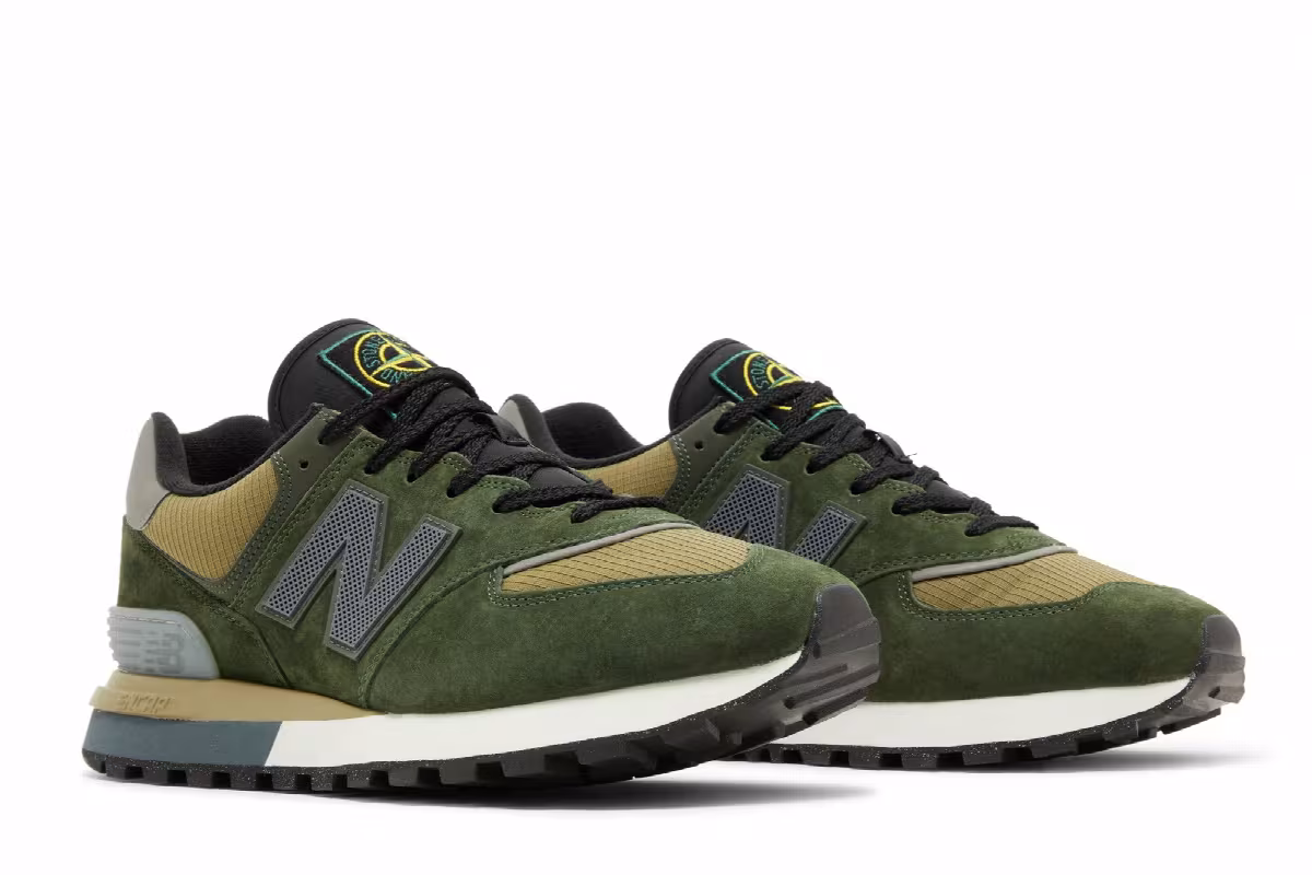 Stone Island x New Balance 574 Legacy Dark Green, view 9