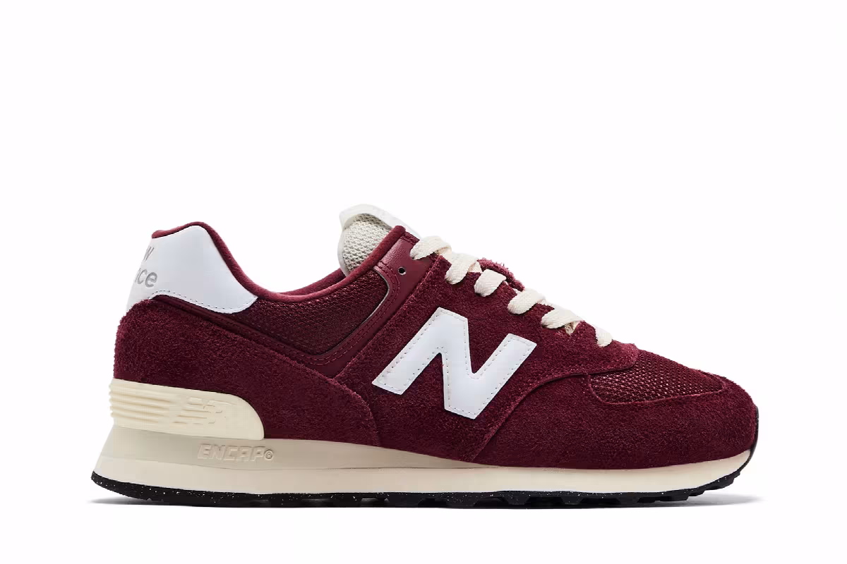 New Balance 574 Classic Crimson, view 2