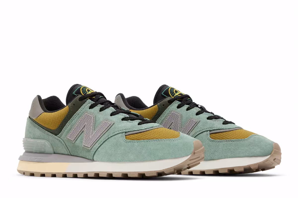 Stone Island x New Balance 574 Legacy Light Green, view 9