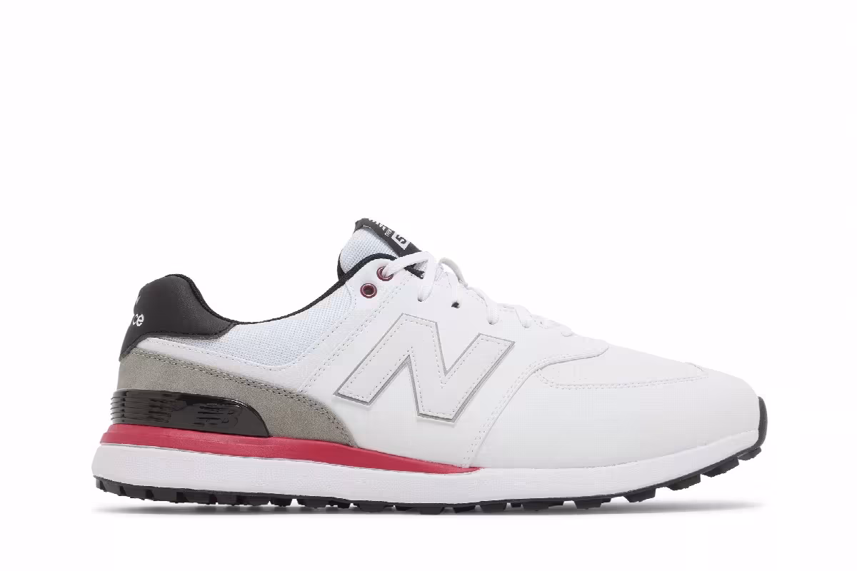 New Balance 574 Greens v2 2E Wide White Black, view 2