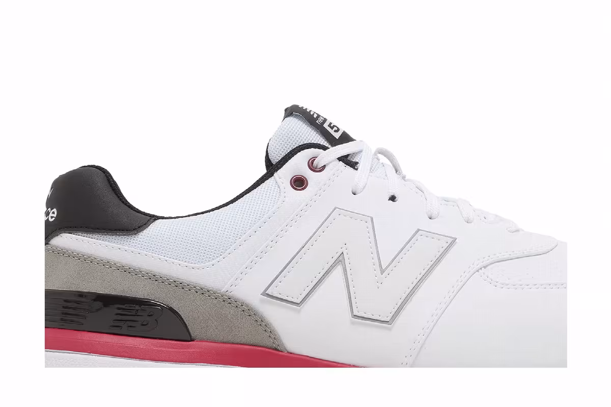 New Balance 574 Greens v2 2E Wide White Black, view 3
