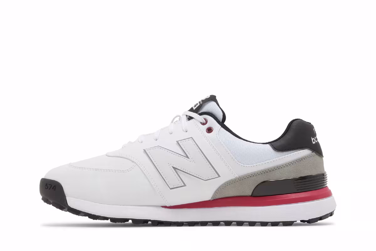 New Balance 574 Greens v2 2E Wide White Black, view 4