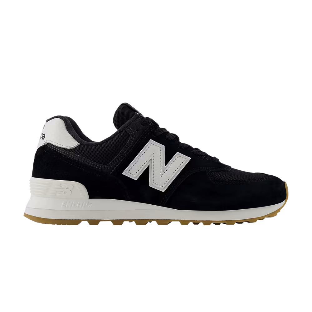 New Balance 574 Black White Gum