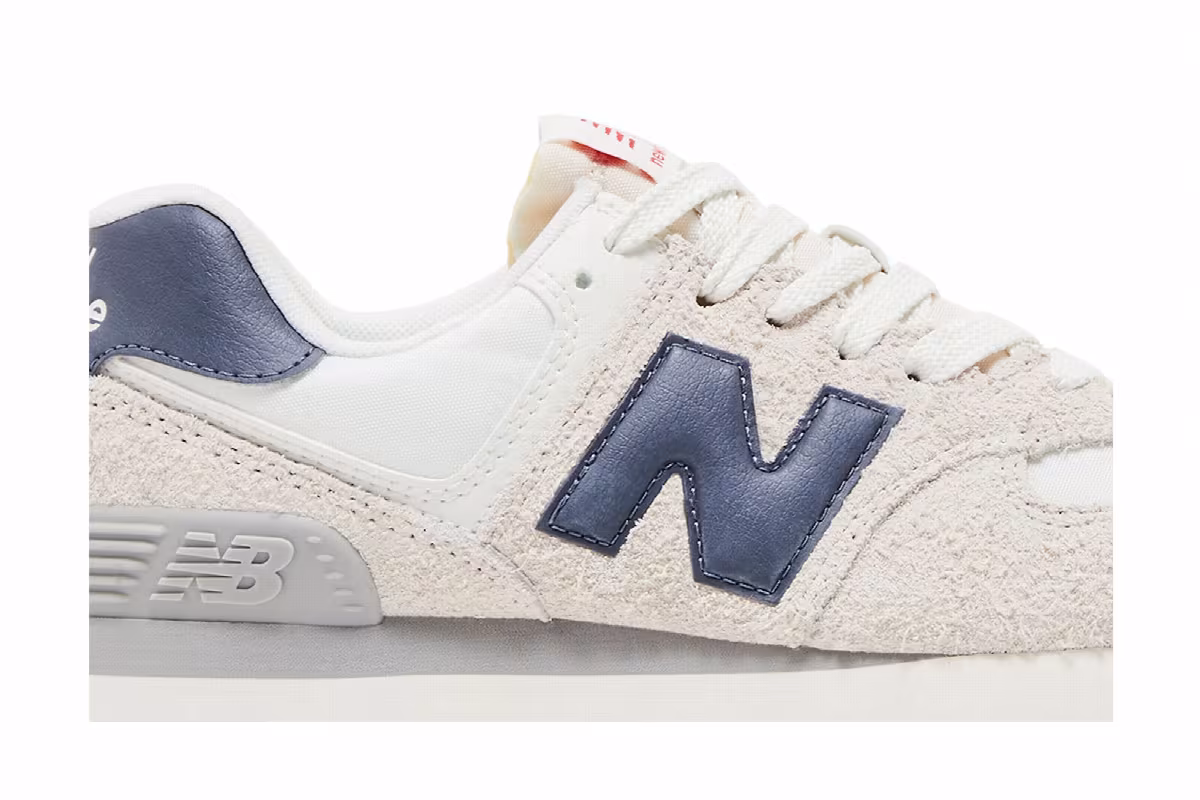 New Balance Women's 574+ Moonbeam Dark Arctic Grey, view 3