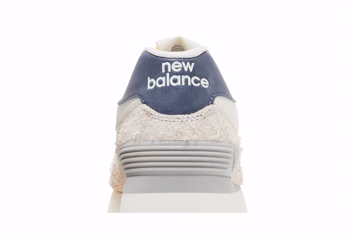 New Balance Women's 574+ Moonbeam Dark Arctic Grey, view 8
