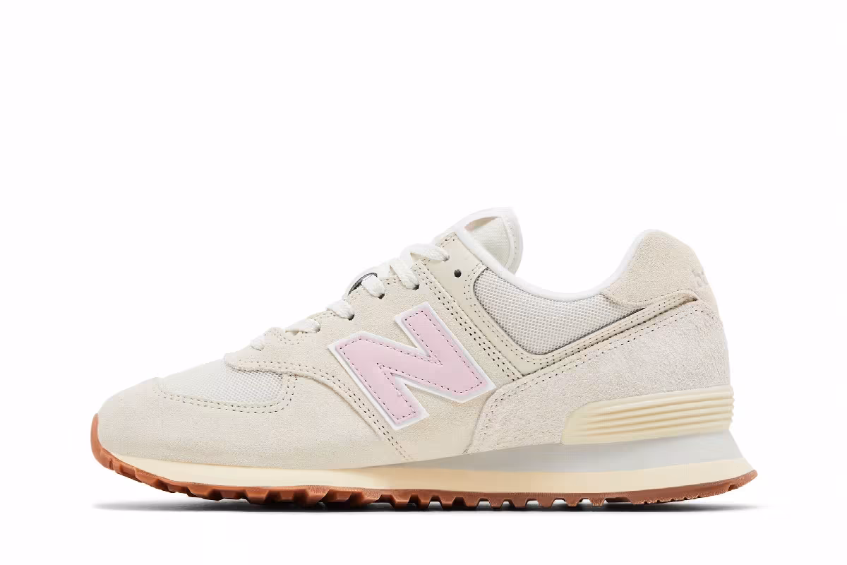 New Balance Women's 574 Linen Century Pink Gum, view 4