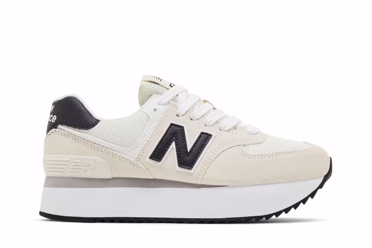 New Balance Women's 574+ Linen Phantom, view 2