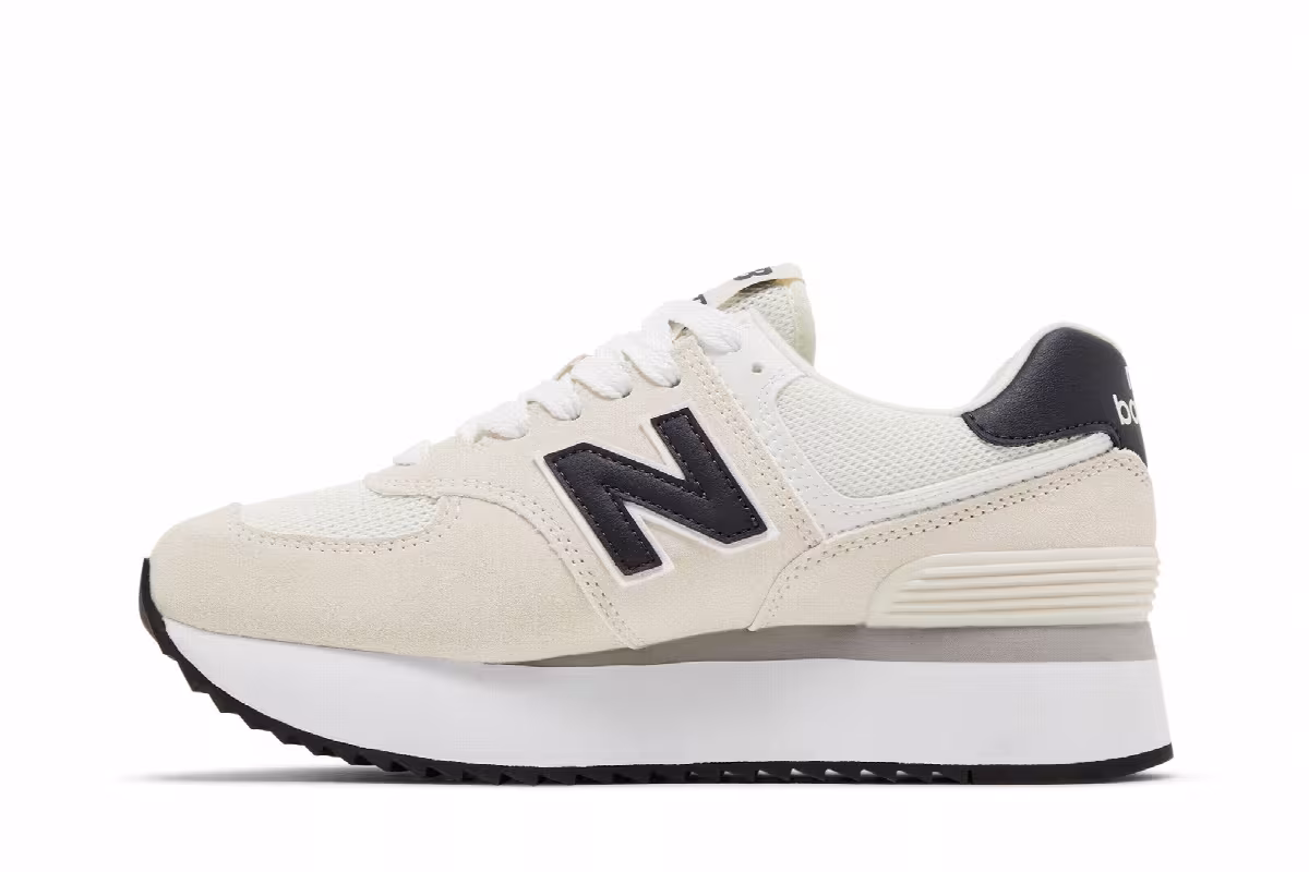 New Balance Women's 574+ Linen Phantom, view 4