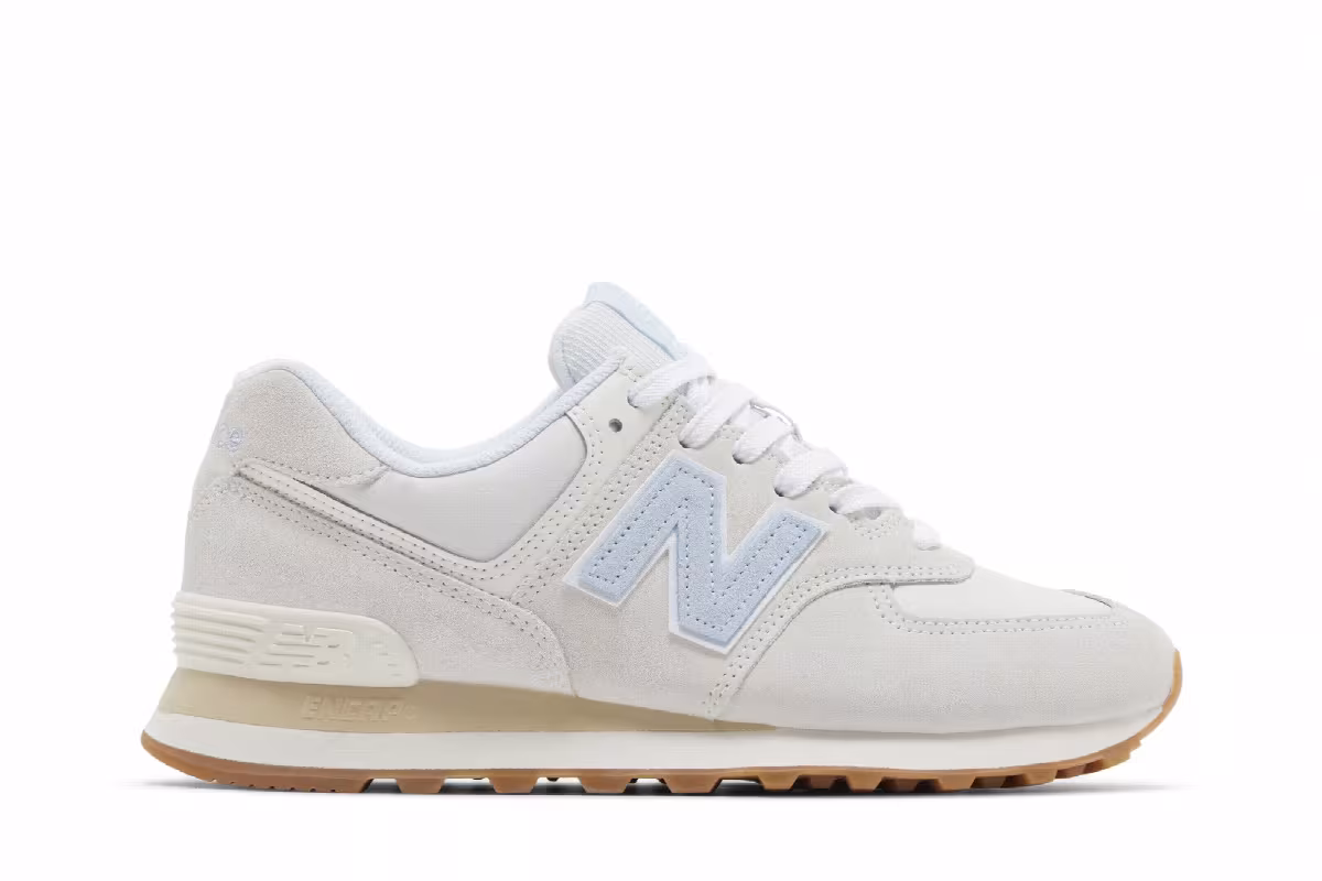 New Balance Women's 574 Reflection Light Chrome Blue, view 2