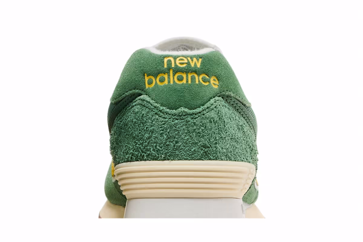New Balance Women's 574 Mallard Green Yellow, view 8