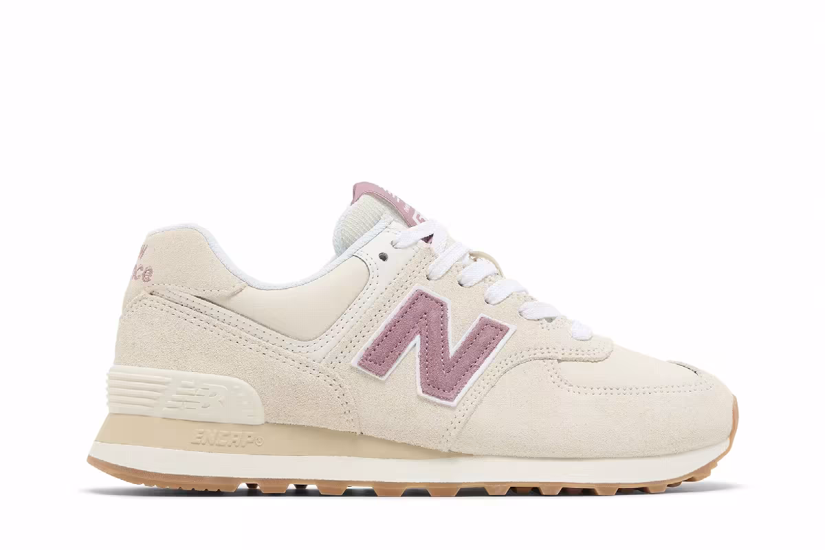 New Balance Women's 574 Linen Rosewood, view 2