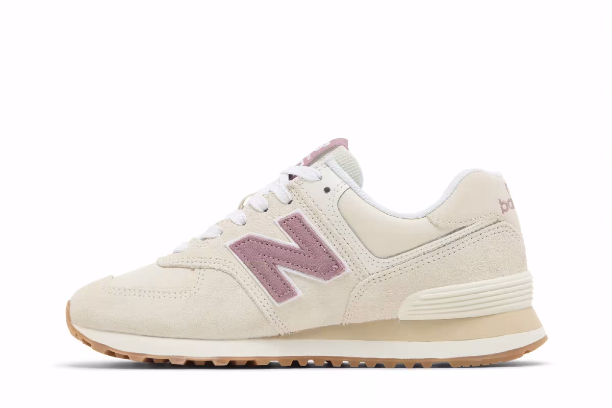 New Balance Women's 574 Linen Rosewood, view 4