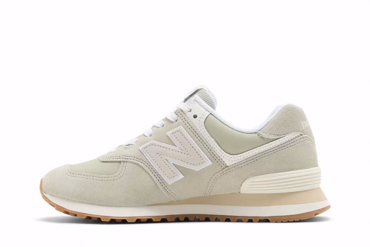 New Balance Women's 574 Calm Green Angora, view 4