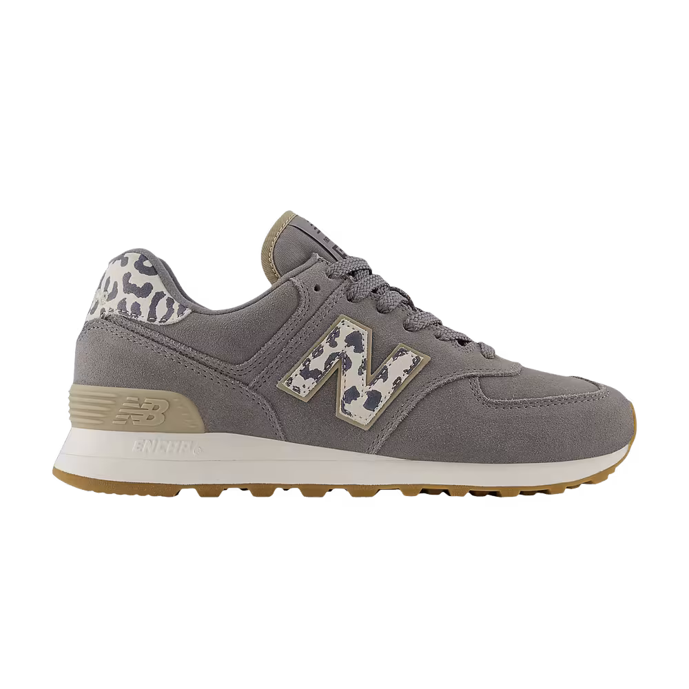 New Balance Women's 574 Harbor Grey Leopard