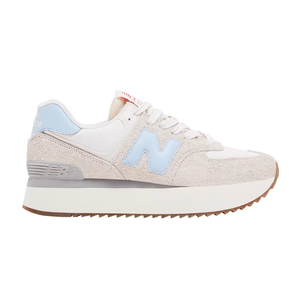 New Balance Women's 574+ Moonbeam Light Chrome Blue