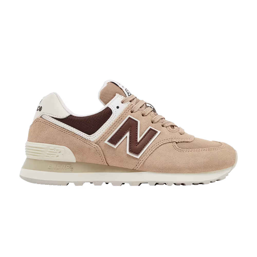 New Balance Women's 574 Flat Taupe Rich Oak