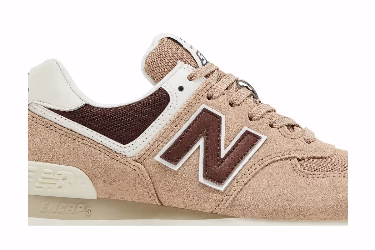 New Balance Women's 574 Flat Taupe Rich Oak, view 3
