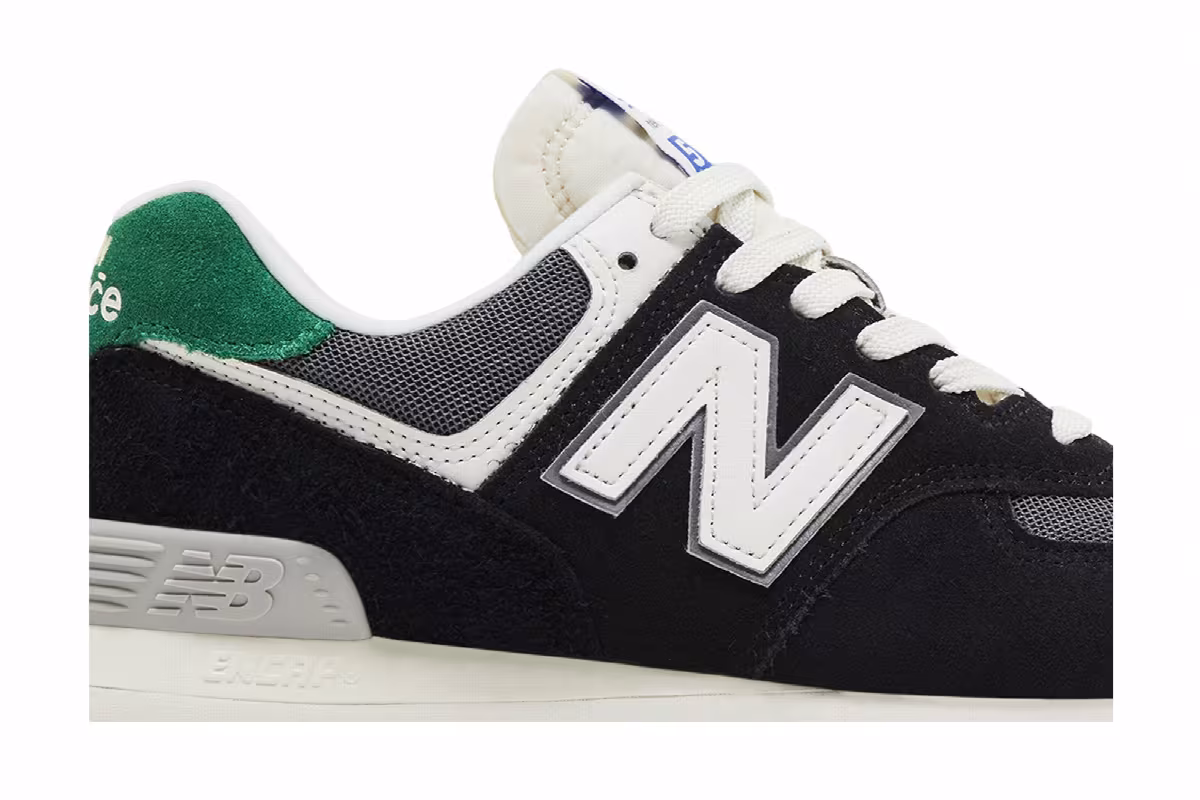 New Balance Women's 574 Black Classic Pine, view 3