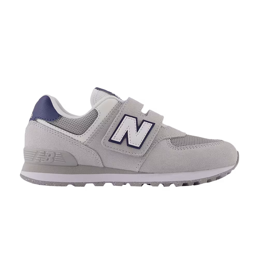 New Balance 574 Hook & Loop Little Kid Brighton Grey Navy