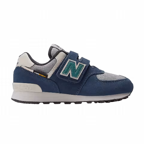 New Balance 574 Hook & Loop Little Kid Wide 'Cordura Pack - Navy Slate Grey'