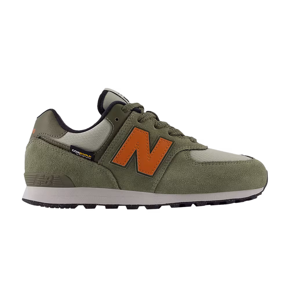 New Balance 574 Big Kid Dark Olivine Infield Clay