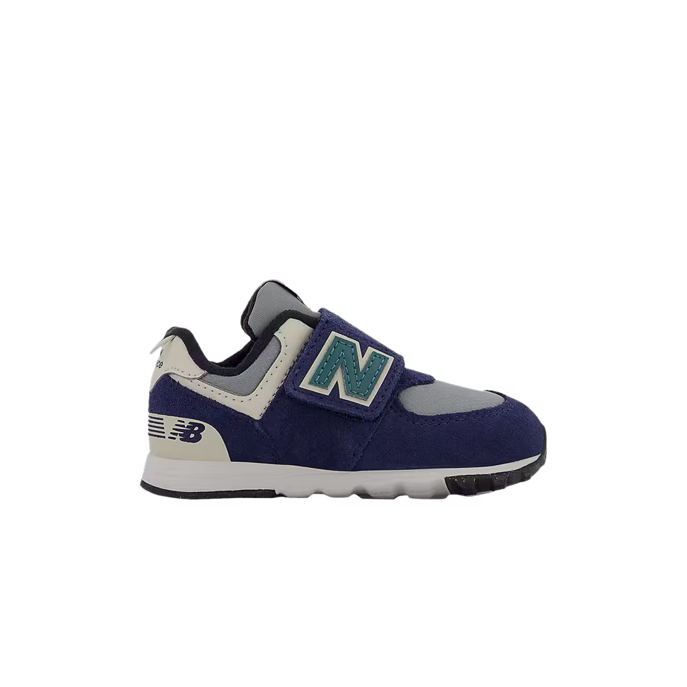 New Balance 574 New-B Hook & Loop Toddler Navy Slate Grey