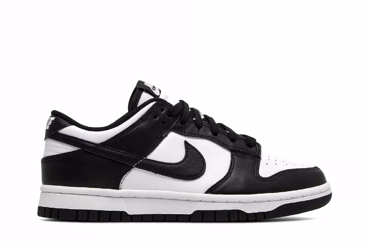 Nike Women's Dunk Low Black White, view 2