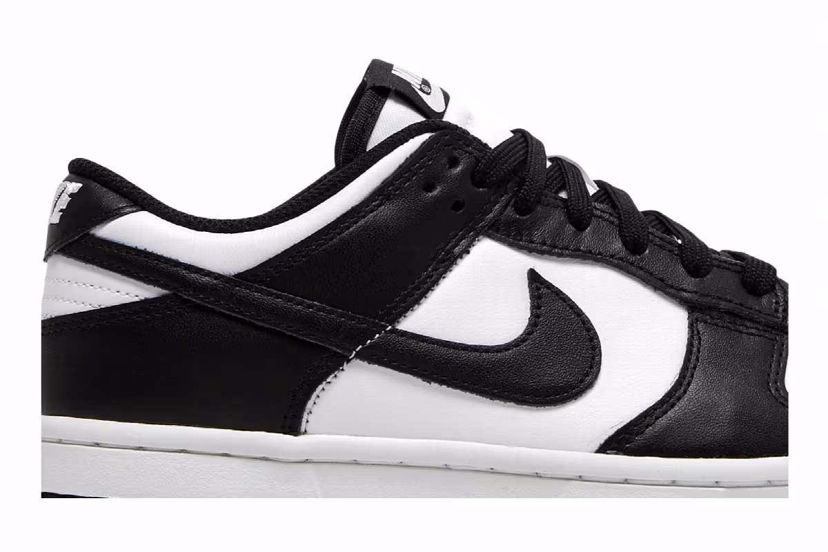 Nike Women's Dunk Low Black White, view 3