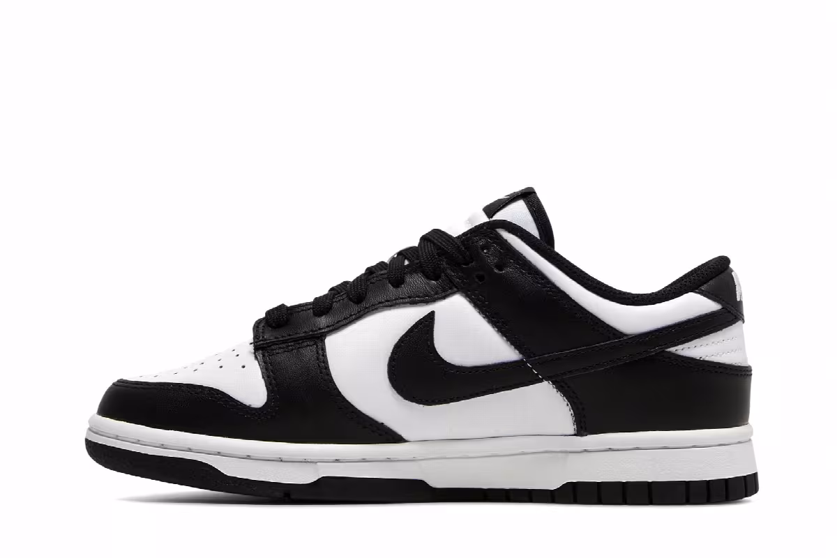 Nike Women's Dunk Low Black White, view 4