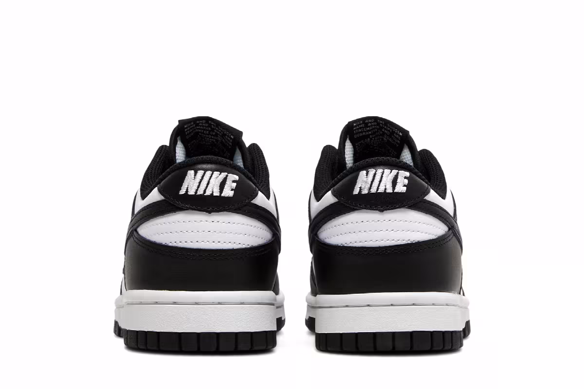 Nike Women's Dunk Low Black White, view 7