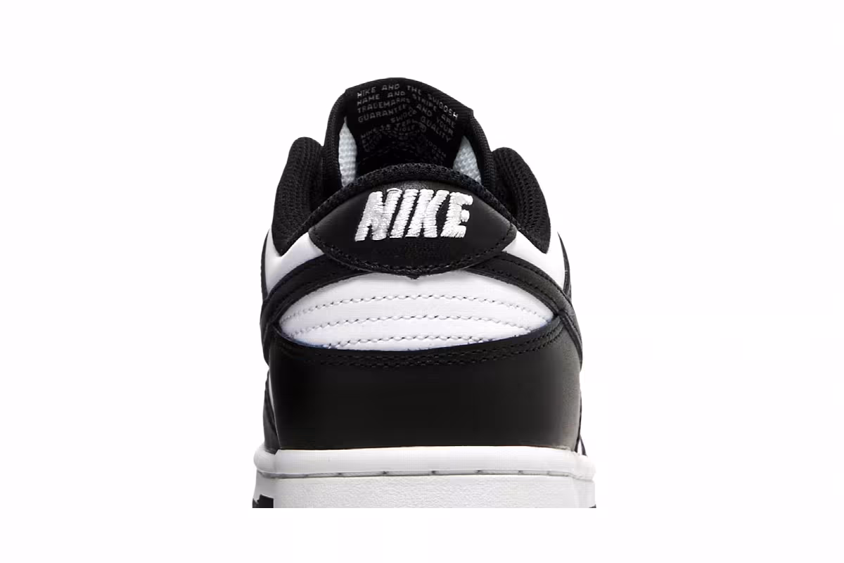 Nike Women's Dunk Low Black White, view 8