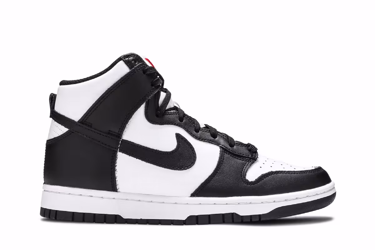 Nike Women's Dunk High Black White, view 2