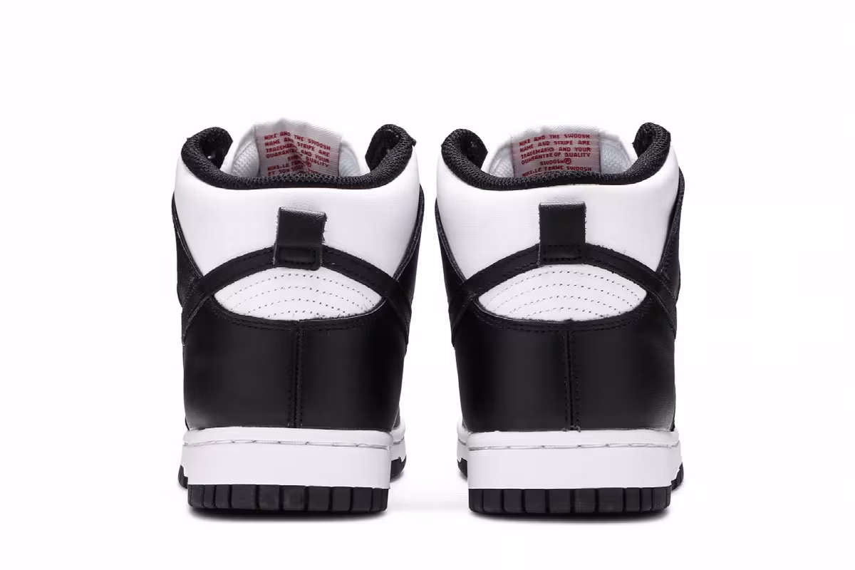Nike Women's Dunk High Black White, view 7