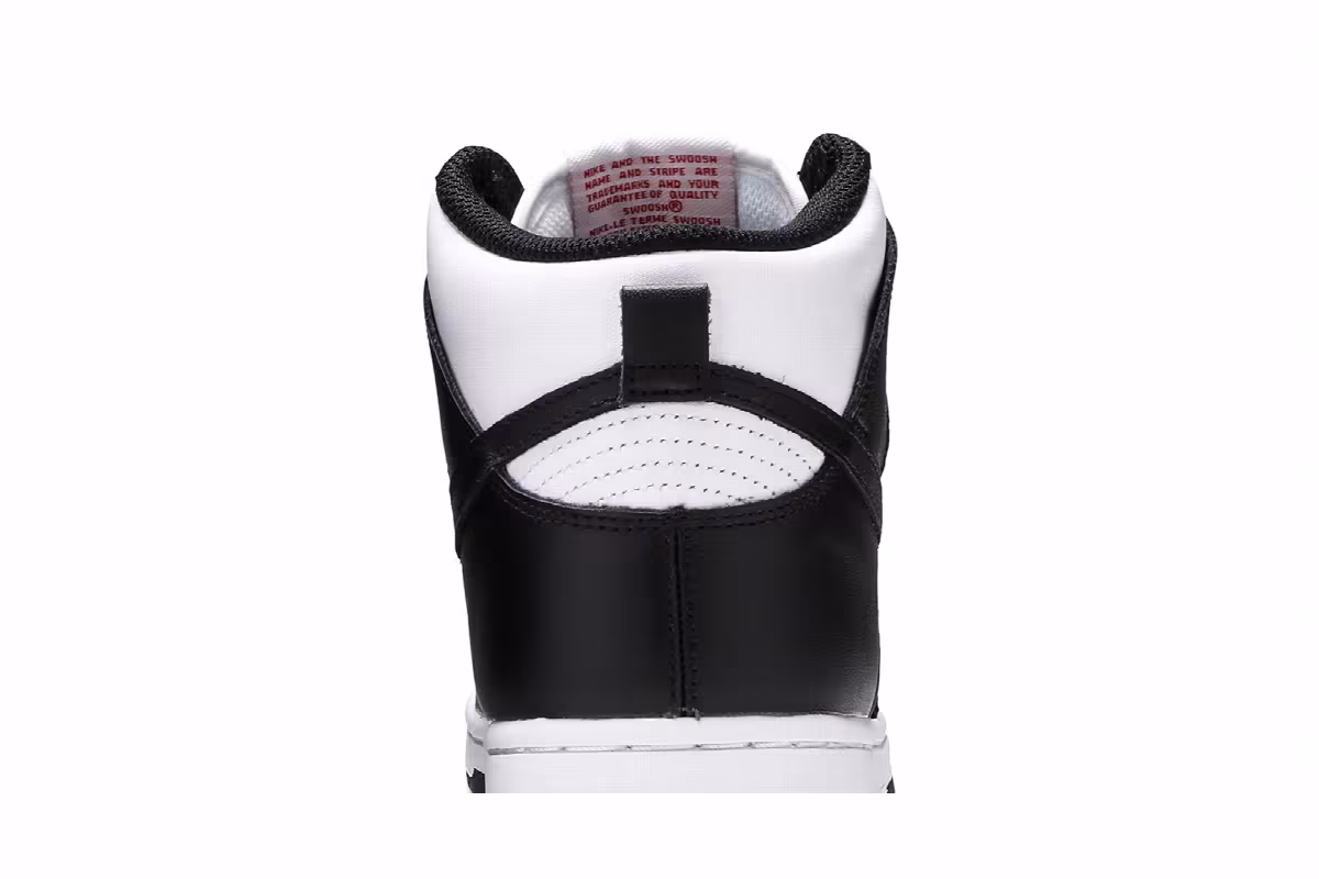 Nike Women's Dunk High Black White, view 8