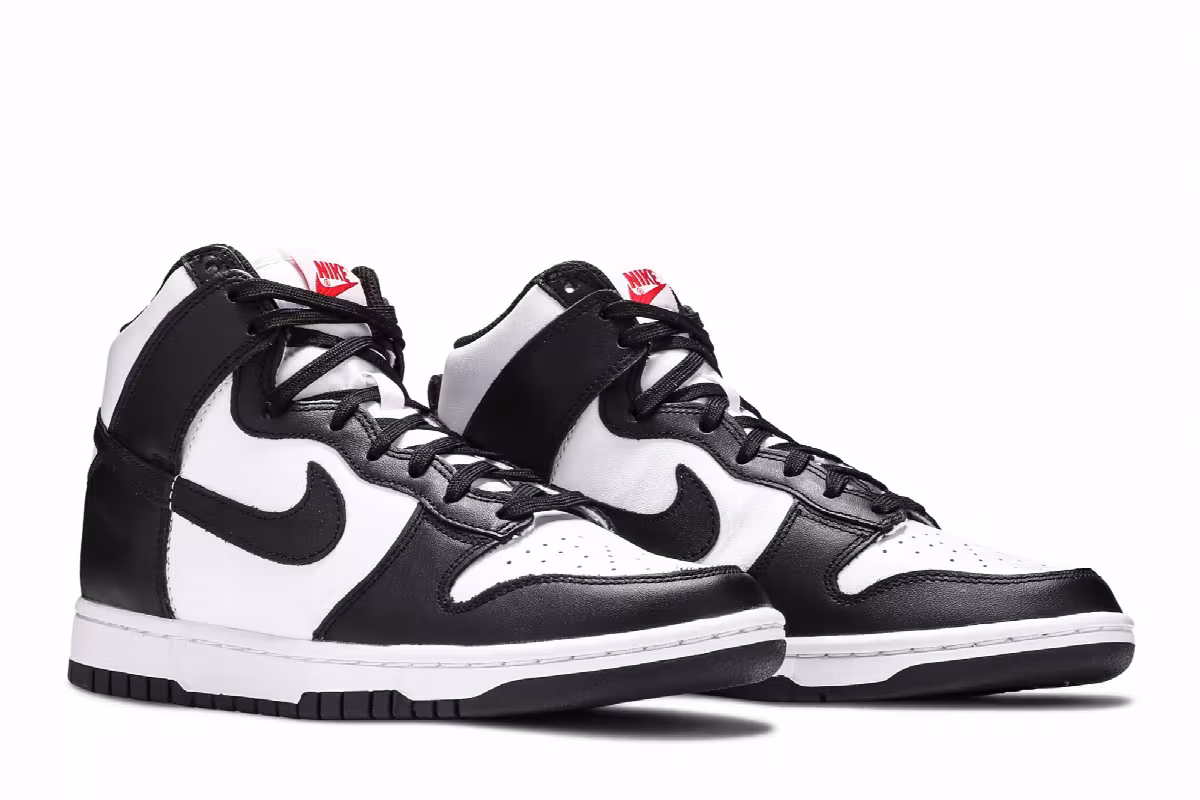 Nike Women's Dunk High Black White, view 9