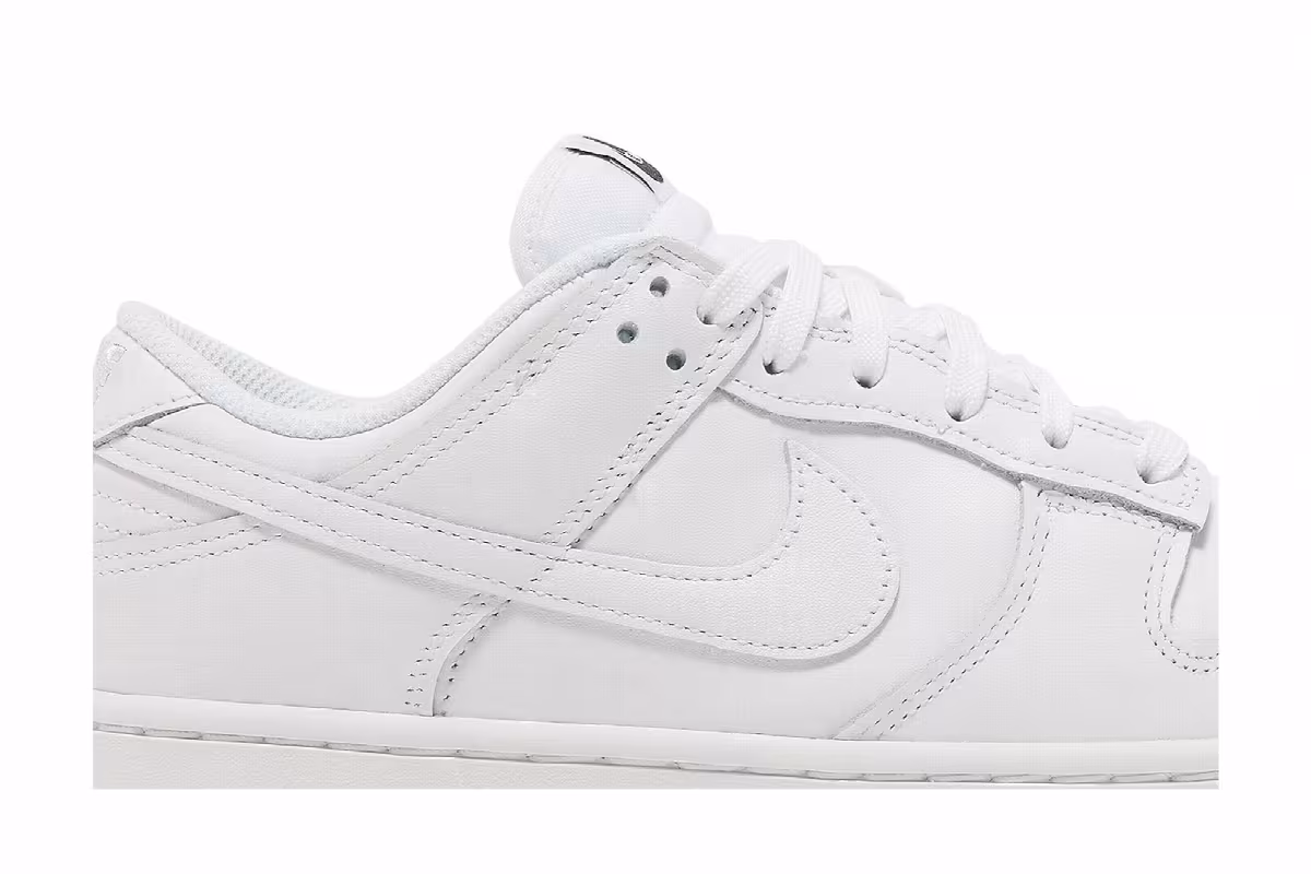 Nike Women's Dunk Low Triple White, view 3