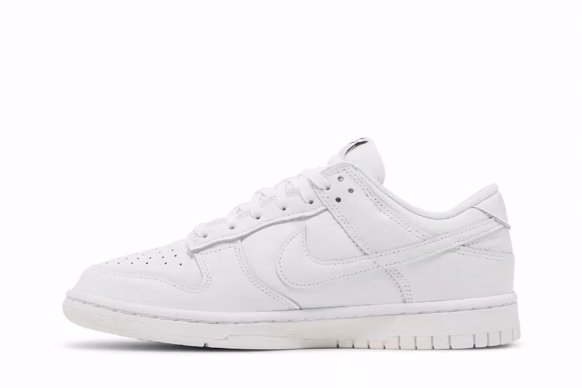Nike Women's Dunk Low Triple White, view 4