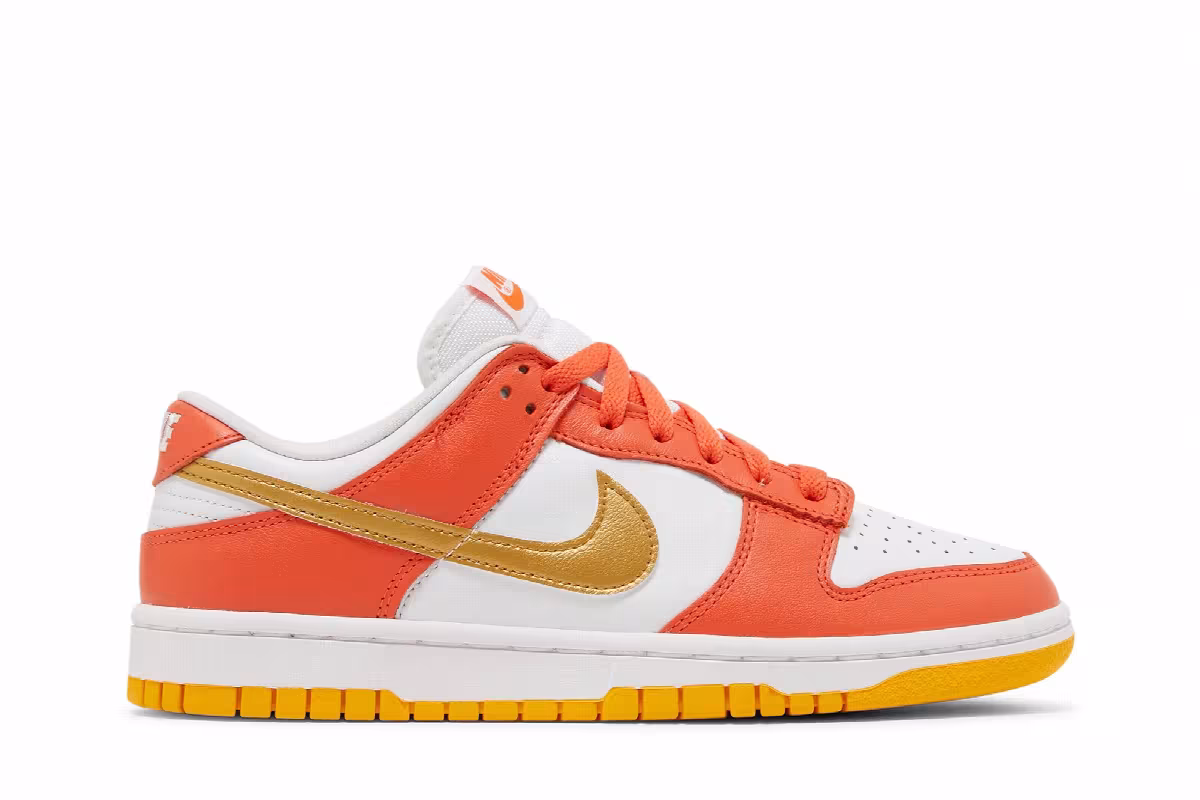 Nike Women's Dunk Low Orange University Gold, view 2