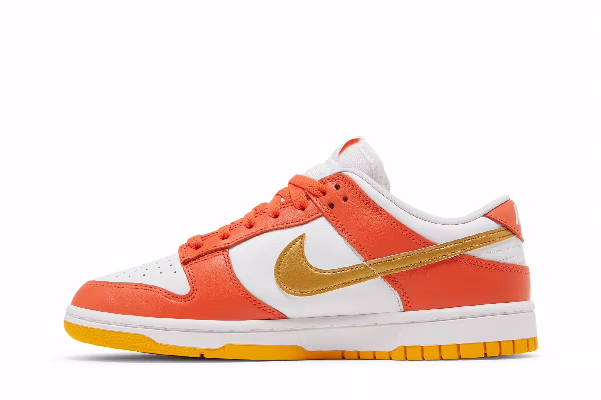 Nike Women's Dunk Low Orange University Gold, view 4