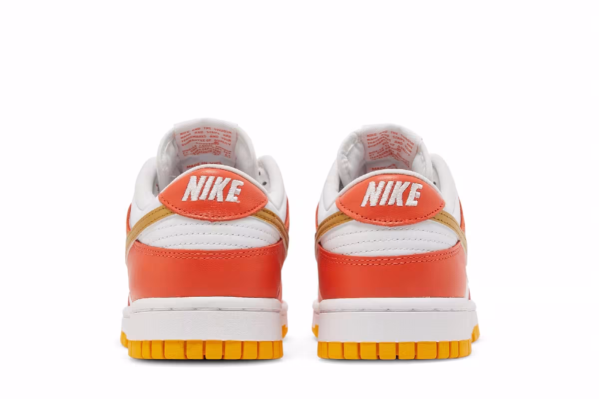 Nike Women's Dunk Low Orange University Gold, view 7