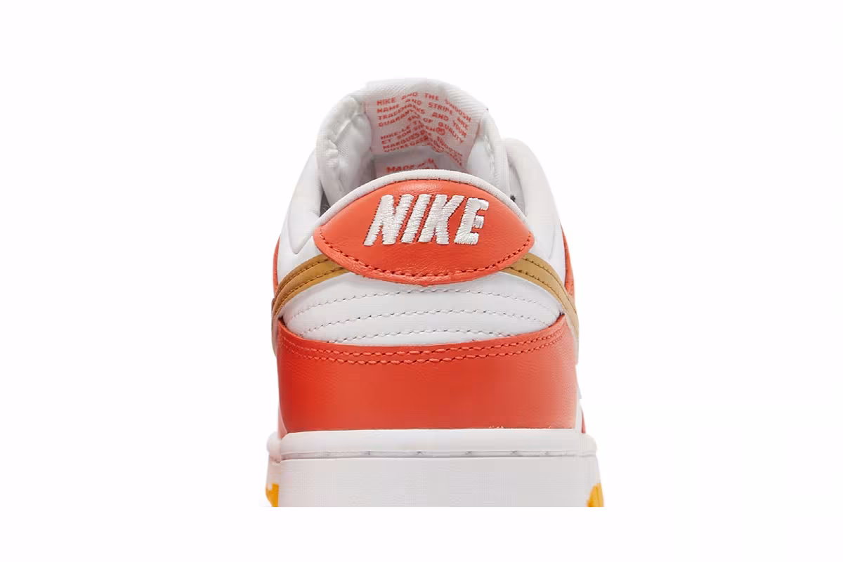 Nike Women's Dunk Low Orange University Gold, view 8
