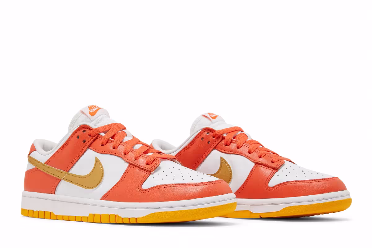 Nike Women's Dunk Low Orange University Gold, view 9
